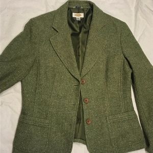Wool & Silk Blend Tweed Jacket, Size 10